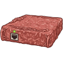 Meat proxy emoji, angled view